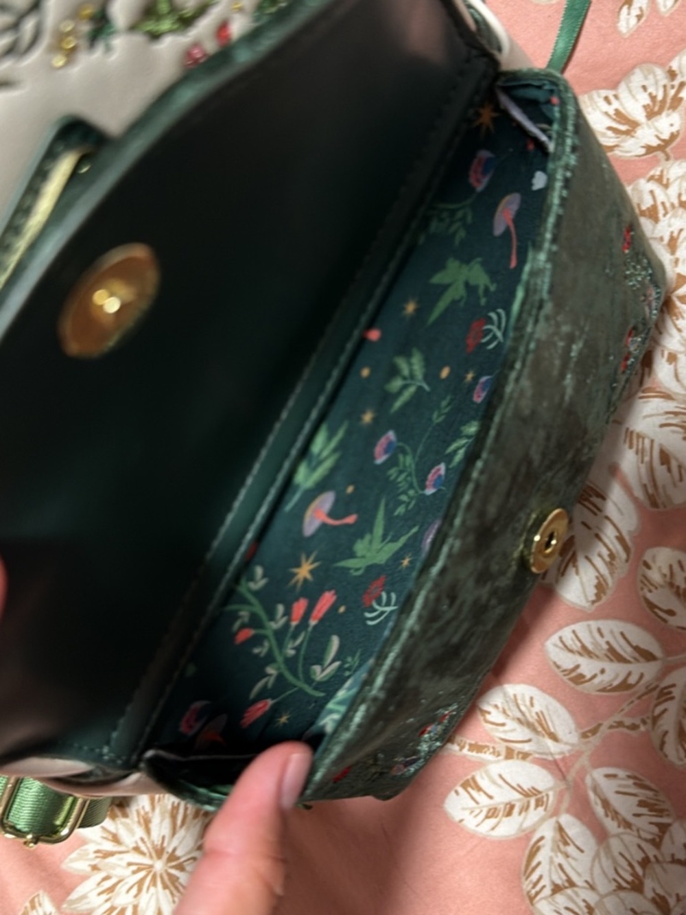 Loungefly Peter Pan Tinker Bell Exclusive Floral Mini Backpack - Picture 6 of 6